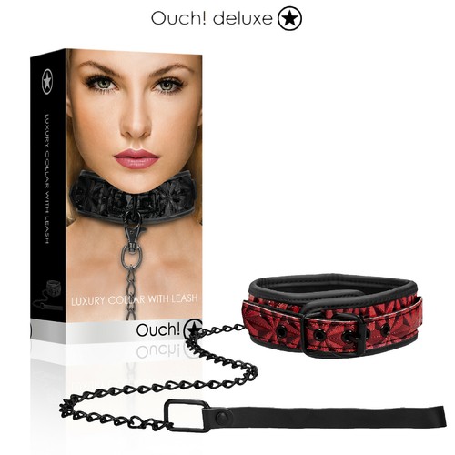 Collare con guinzaglio bondage - collare,