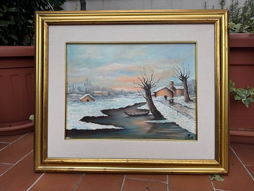 Dipinto olio paesaggio - dipinto,