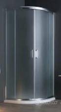 box doccia 90x90 Cesana Con Ante Scorrevoli In Alluminio e Vetro Satinato