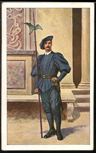 Cartolina artista guardia - cartolina, d'artista