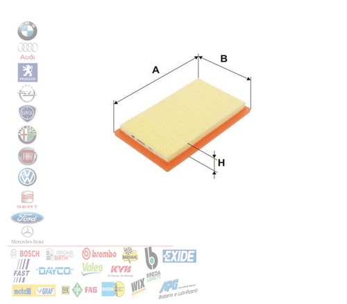 Filtro aria hyundai - aria, 1.1