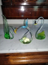 N° 3 statuette di vetro, vintage originali