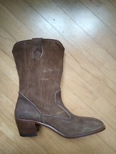 Principe  43 EU/ 9UK  Pelle Stivali Donna Camperos Texani Marrone Camoscio Cuoio