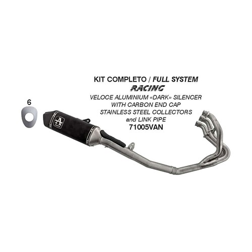 Marmitta completa arrow racing - marmitta,