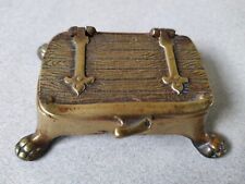 Antico piccolo Calamaio/ contenitore Bronzo, zampe di leone sec. XIX. 8,5 x 6 cm