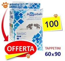 Assorbello BASIC 60x90 Traverse tappetini igienici assorbenti per cani 100 pezzi