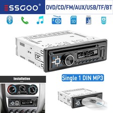Autoradio Con Lettore CD DVD MP3 USB FM Bluetooth AUX Ingresso Radio Singolo 1 DIN