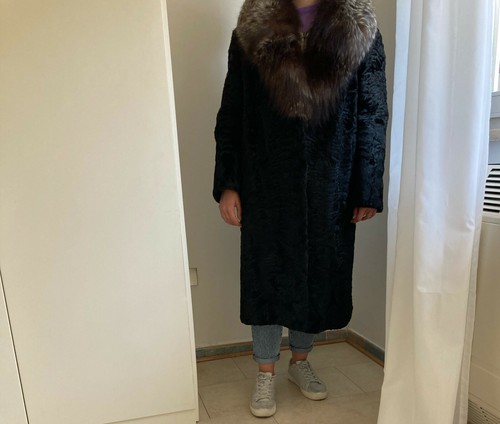 Pelliccia astrakan con collo - pelliccia,