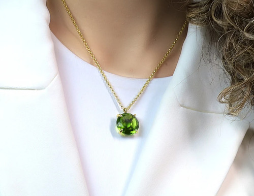 Collana peridoto pieno - , d'oro