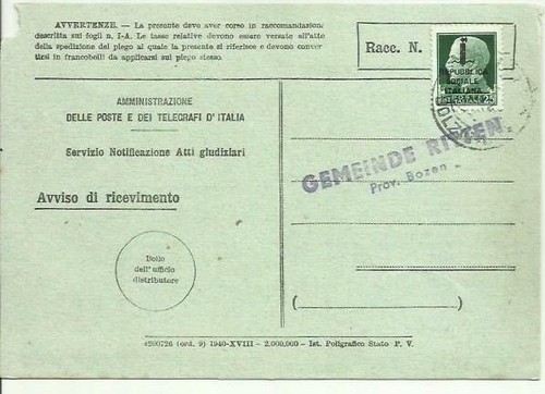 Rsi avviso ricevimento - -,