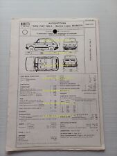 Moretti Fiat 126 Lusso 1974 scheda omologazione DGM Motorizzazione Facsimile
