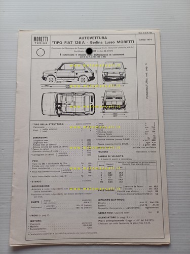 Moretti fiat 126 lusso 1974 - moretti,