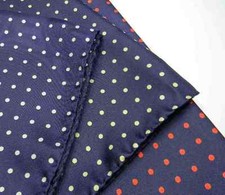 POCHETTE uomo SETA blu a POIS bianco rosso giallo Fazzoletto da taschino GIACCA