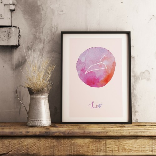 Poster leo segno zodiacale - segno,
