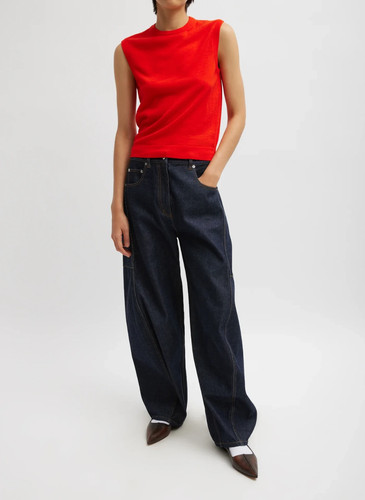 Tibi indigo denim sid jean - denim,