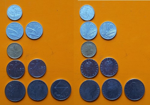 Repubblica italiana lire - 5, +