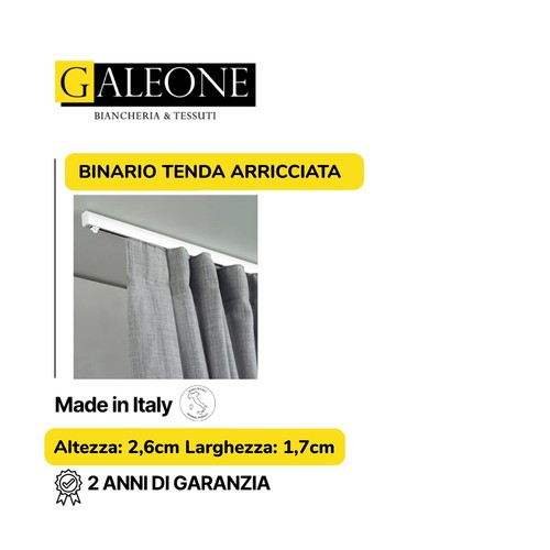 Binario per tende arricciate - arricciate, a