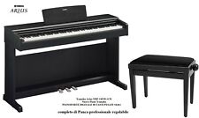 YAMAHA Arius YDP145 BLACK PIANOFORTE PIANO DIGITALE 88 TASTI PESATI NERO + PANCA