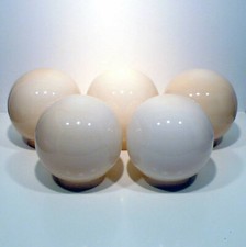 Gruppo di 5 boccia sfera coppa vetro ricambio lampada lampadario vintage v255