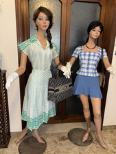 Rara Coppia Manichini Vintage Donne Stupende