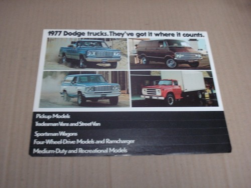 Brochure dodge trucks 1977 - brochure,