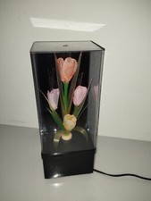 lampada a fibra ottica floreale  vintage  anni 80