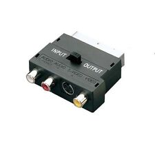 ADATTATORE SCART MASCHIO A 3 RCA AV FEMMINA AUDIO VIDEO TV S-VIDEO IN / OUT VHS