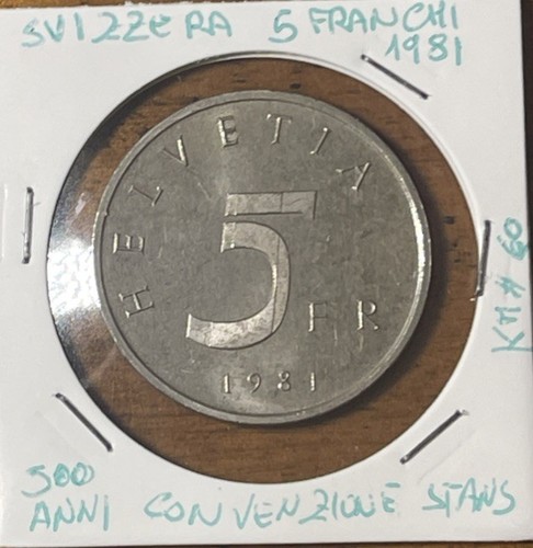 Svizzera moneta 5 franchi - svizzera,