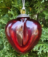 Vintage Kugel Cuore Vetro