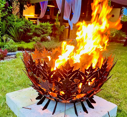 Foglie pozzo del - pozzo, fuoco