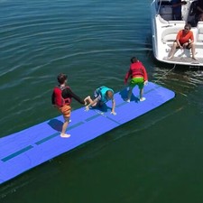 Tappetino Galleggiante Gonfiabile Nautica "Vault", Scivolo, Zattera 20'x40" | con Elettropompa