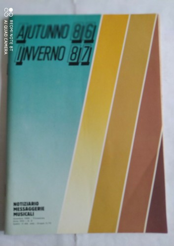 Autunno inverno 87 - autunno, '86
