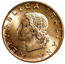 Italy 20 Lire 1971 KM# 97