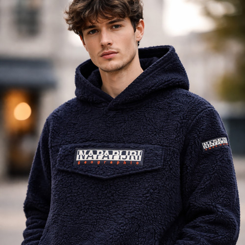 Napapijri fleece sherpa - sherpa, felpa
