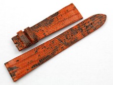 Strap Band Lucertola Arancione Hand made Italy Vera Pelle Luxury NOVITA'