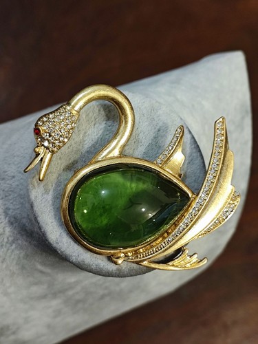 Spilla vintage cigno trifari - spilla,