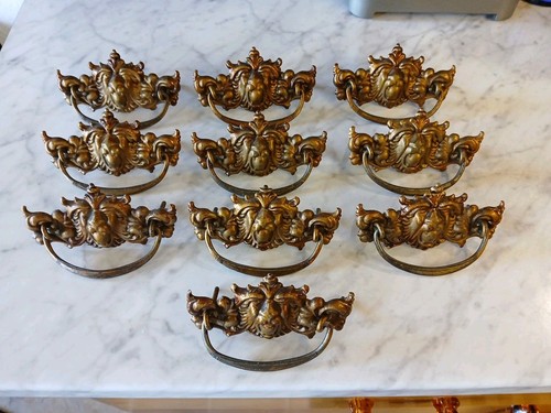 Set cassetti antichi ottone - 10,