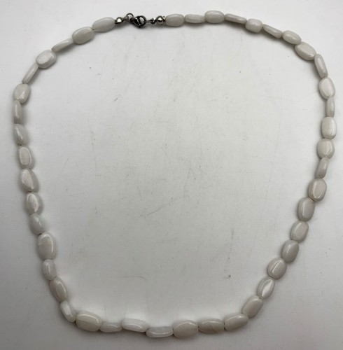 Collana pietra agata bianca - collana,