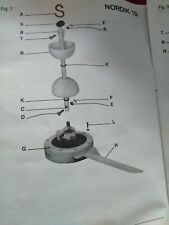 VORTICE NORDIK 1 S  Ventilatore a Soffitto 3 Pale - Bianco per sofiti alti