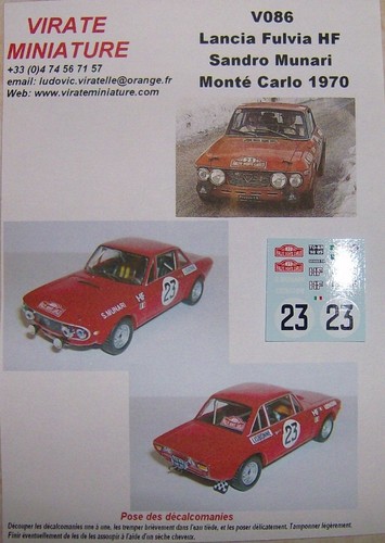 V086 lancia fulvia rallye - fulvia, hf