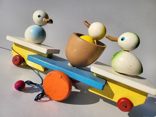 Tin toy wood - toy, 1950's