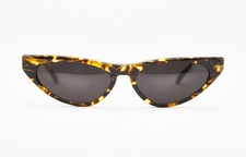 Sunglasses Vintage NOS Cateye Clak K1501 Black Acetat Frame Made In Italy 80s