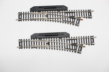 MEHANO - HO - 2 AIGUILLAGES MANUELS A DROITE - 228MM - MAILLECHORT - ANCIEN -