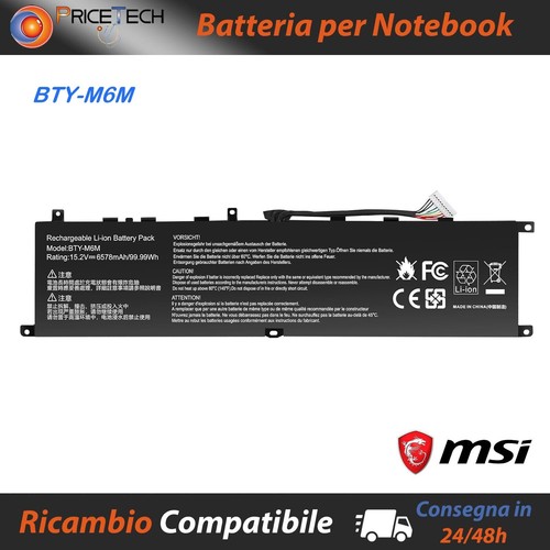 Batteria compatibile bty m6m - compatibile, bty-m6m