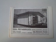 advertising Pubblicità 1958 CASA PREFABBRICATA ING. GIOVANNI TONINI - MILANO