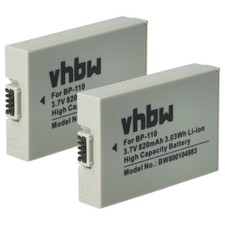 2x Batteria per Canon Legria HF R28 HF R205 HF R206 HF R26 HF R27 800mAh