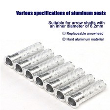 Inserti freccia alluminio ID6,2mm per albero fai da te tiro con l'arco tiro caccia 50pz