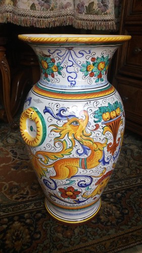 Deruta large ceramic - ceramic, vase