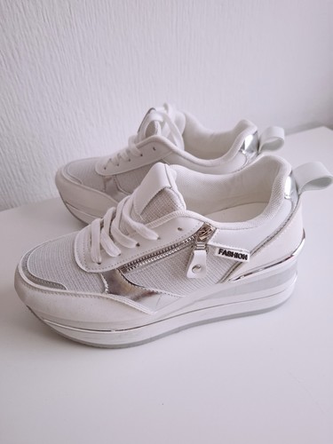 Sneakers donna zeppa plateau