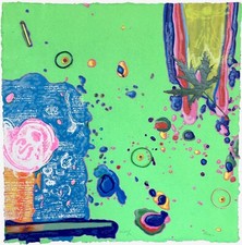 RENZO NUCARA 50x50 serigrafia con inserti " Omaggio a Leonardo 2 " cracking art